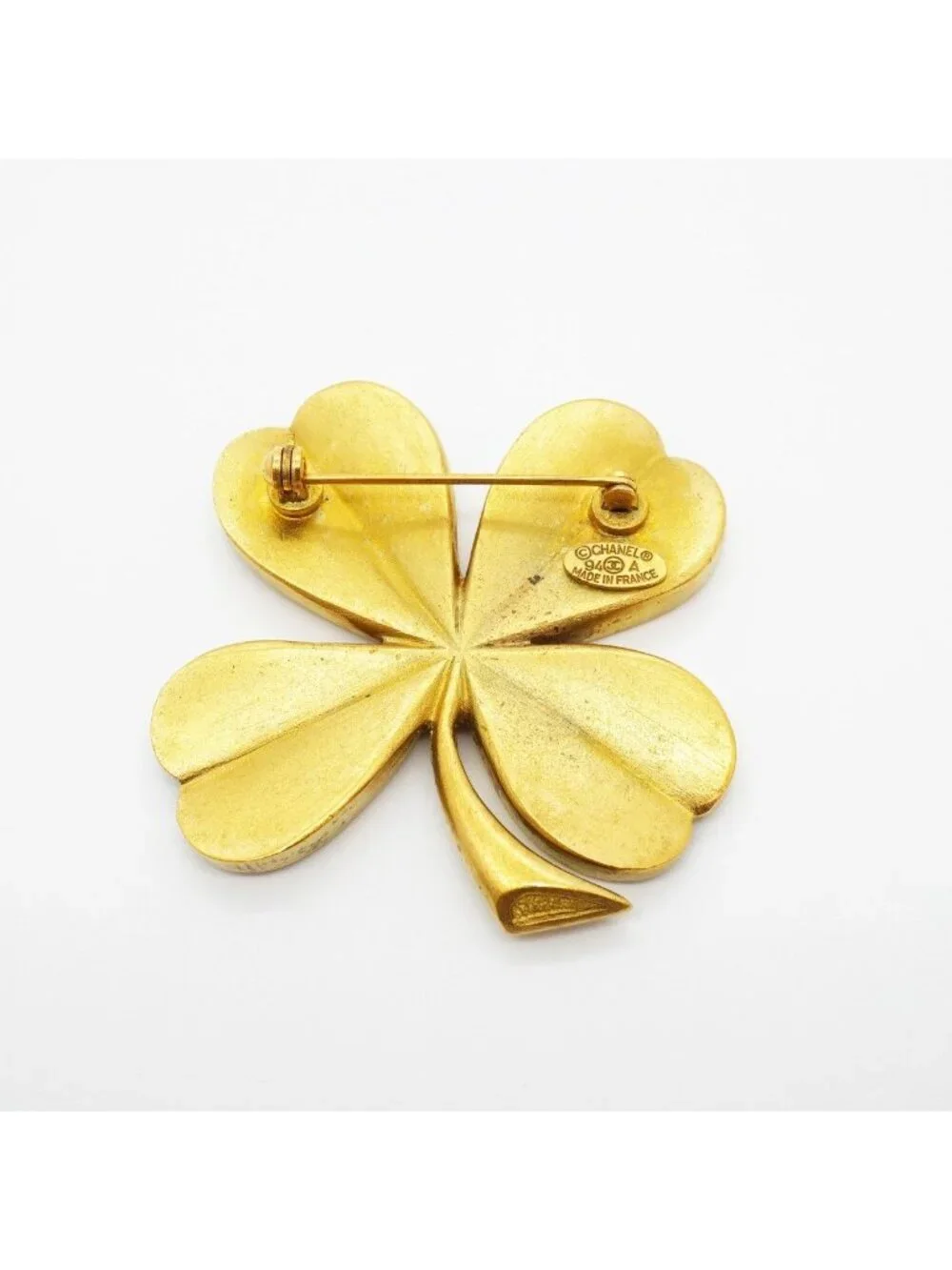 Chanel Vintage CC Logo Gold Plated Brooch